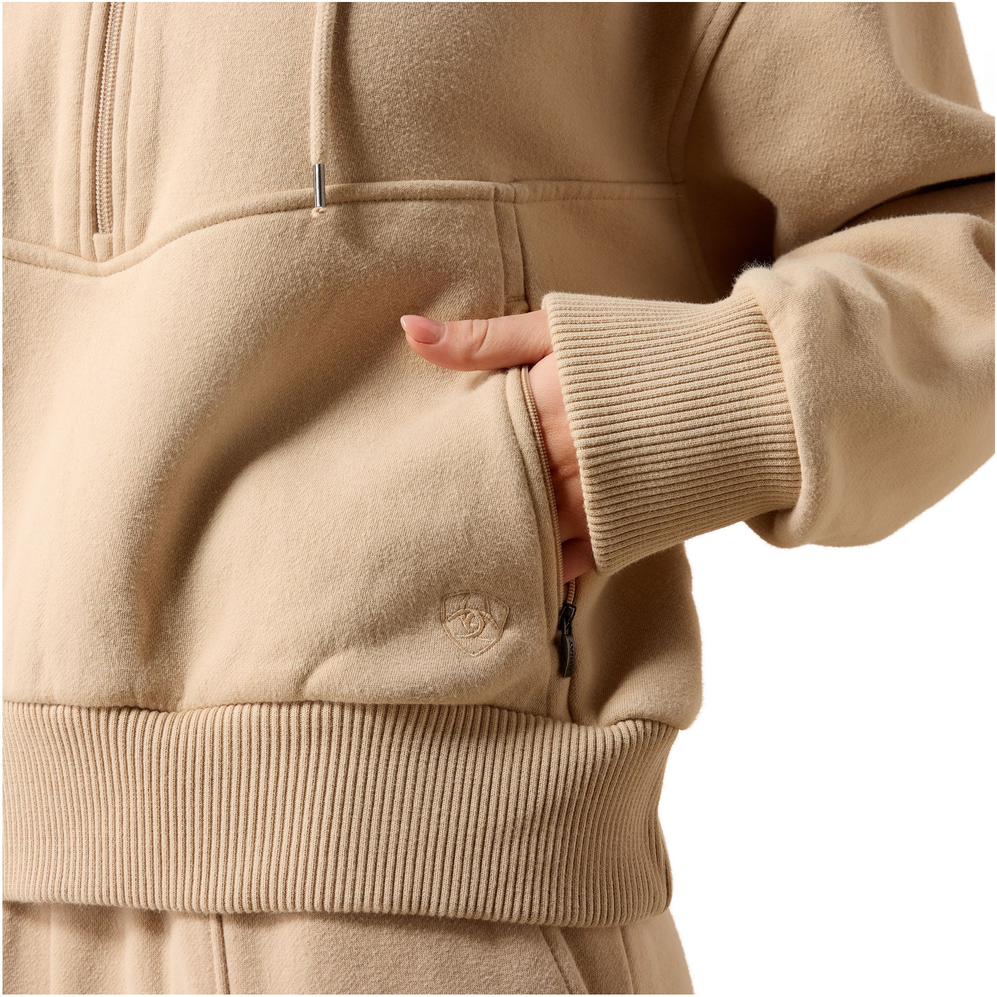 2026 Ariat Womens Compass 1/2 Zip Sweatshirt 10079278 - Moonstone